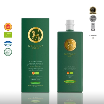프리미엄 P.D.O. 칼라마타 유기농 엑스트라 버진 올리브 오일 그리크 포니 팜 500ml