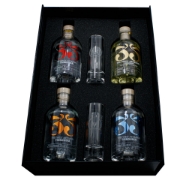 프리미엄 크레타 제작 키투스 기프트 세트 - 4x200ml, 35도, 조각된 잔들의 그림