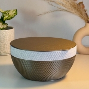 Eco-Friendly Pistachio Storage Box with Waste Compartment & Lid