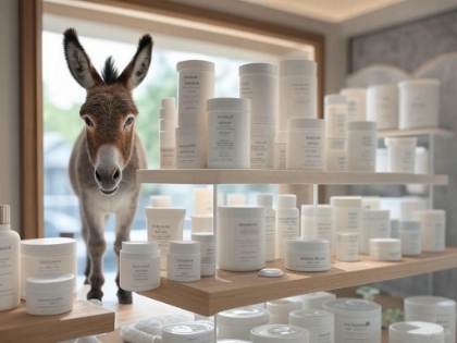 범주 당나귀 우유와 올리브 오일 관리의 그림