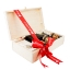Luxury Greek Morning Gift Box open with products, tied with a personalized elenianna red ribbon.
