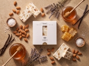 Lazaris Mandolato Classic – Greek Almond Nougat, 150g on a clean ecommerce background