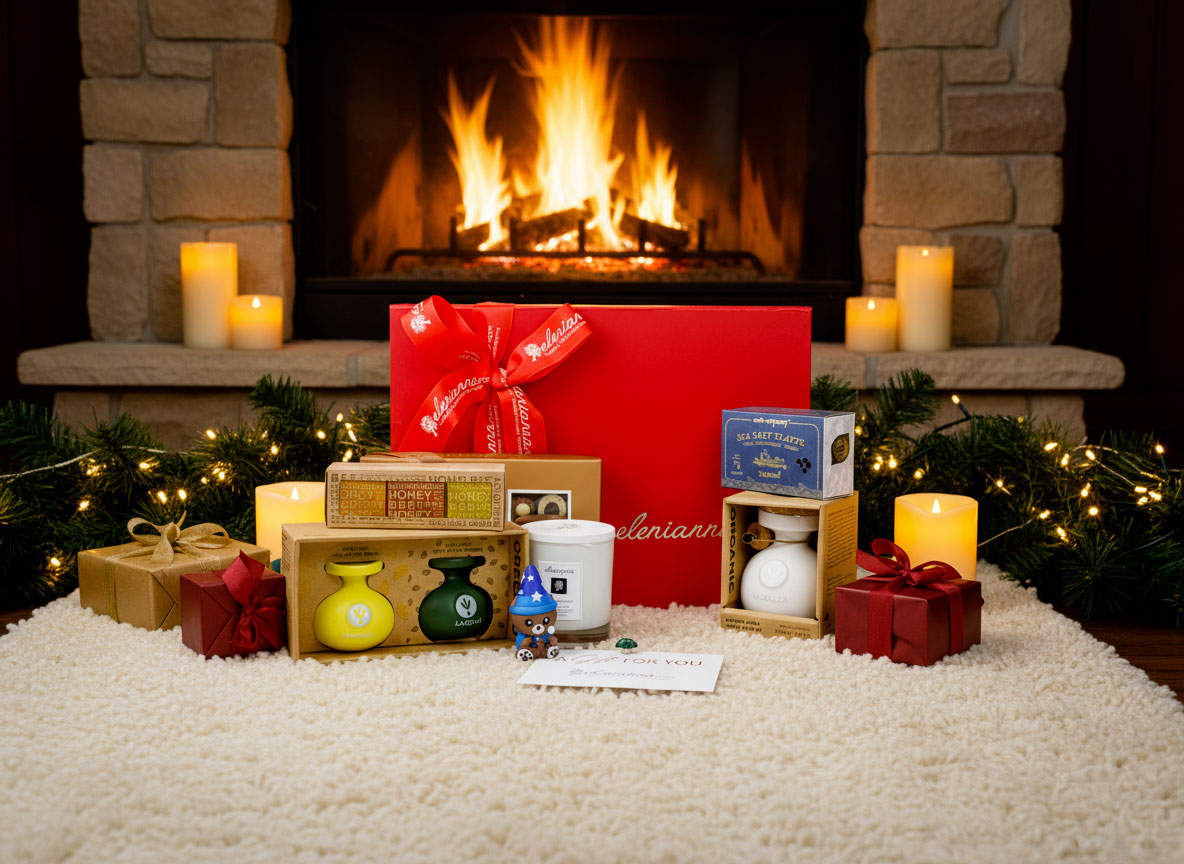 브랜드 리본이 달린 기업용 선물 상자 EL1447