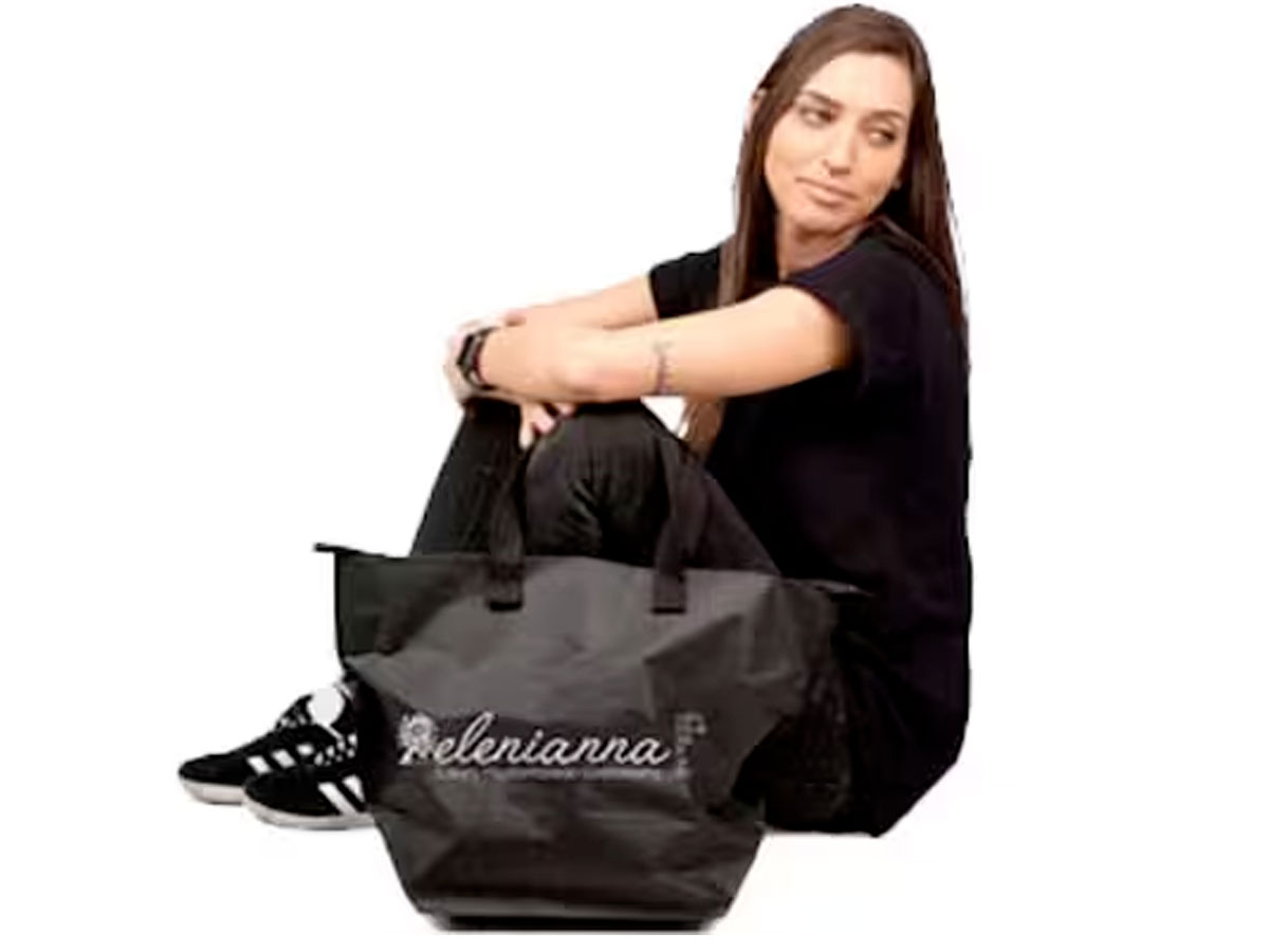 지퍼와 부드러운 면 손잡이가 달린 재사용 가능한 종이 봉투